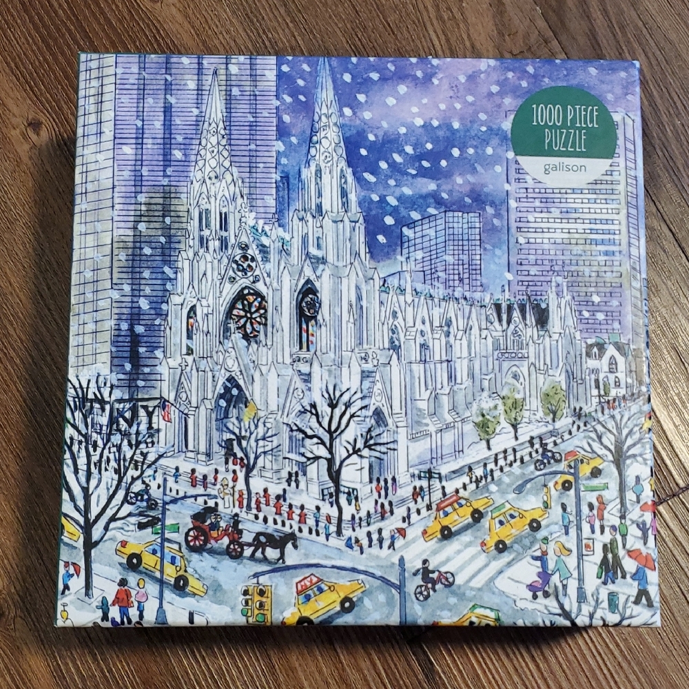 Galison St. Patricks Cathedral 1000 Piece Puzzle - Winter City Scene